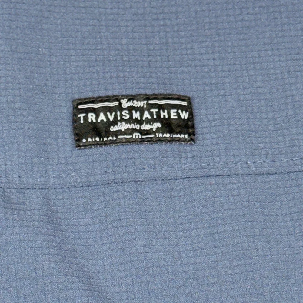 TravisMathew Blue Full Zip Golf Jacket Mock Neck‎ Performance Outerwear Size M
